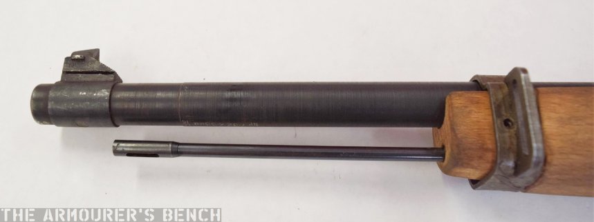 A close up of the rifles forend, cleaning rod, barrel and foresight (Matthew Moss)