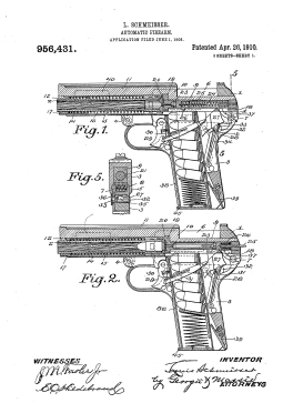 Louis Schmeisser's 1910 patent (Us Patent Office)
